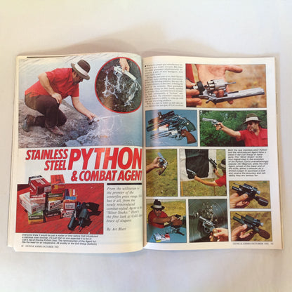 Vintage Oct 1982 Guns & Ammo Magazine Colt's Stainless Python Peacemakers Combat .38 Agent