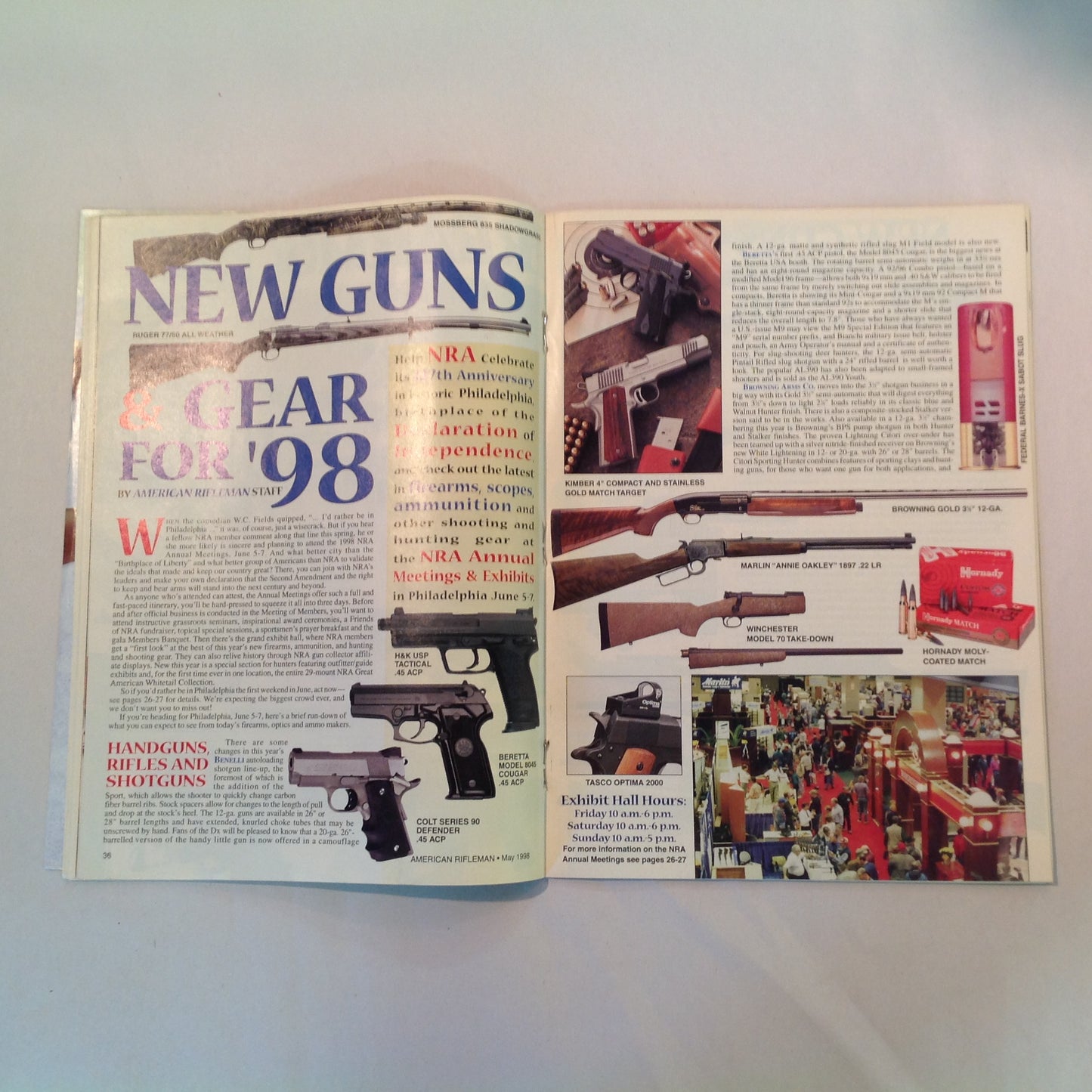Vintage May 1998 American Rifleman Magazine New Guns '98