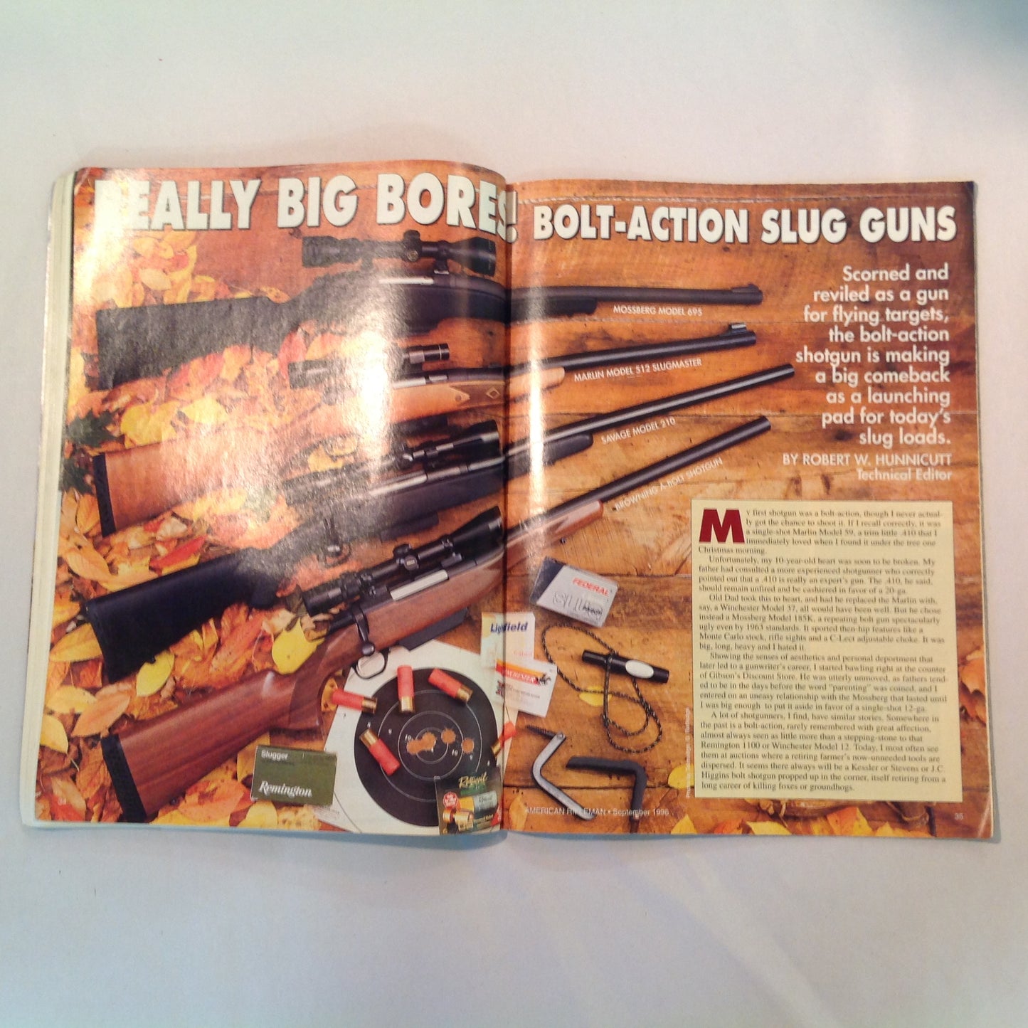 Vintage Sep 1996 American Rifleman Magazine Really Big Bores! Choose the Right Carry Holster Mystery M9 Beretta