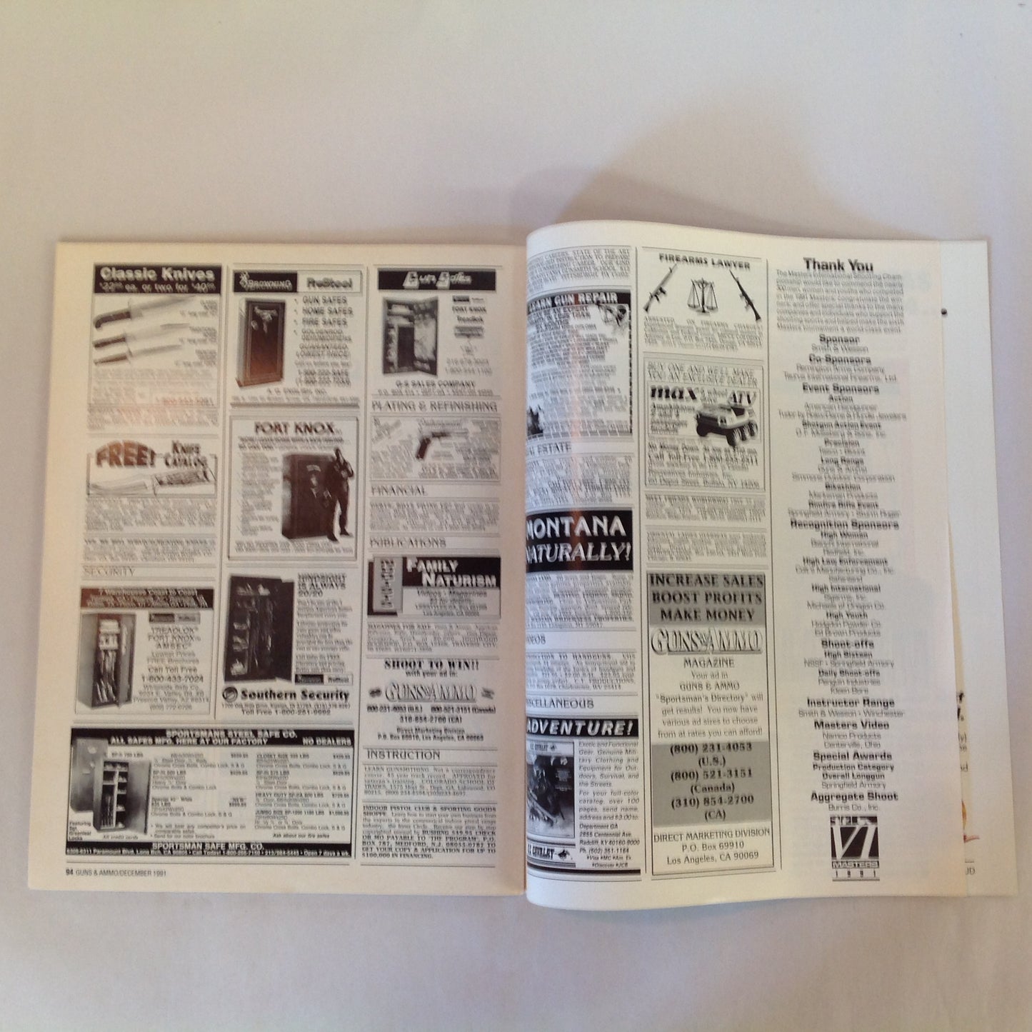 Vintage Dec 1991 Guns & Ammo Magazine Is the 9mm Dead?