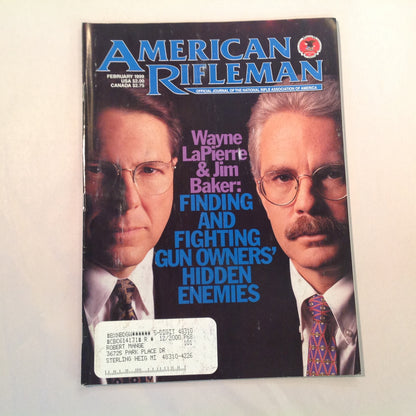 Vintage Feb 1999 American Rifleman Magazine Wayne LaPierre Jim Baker NRA Prop
