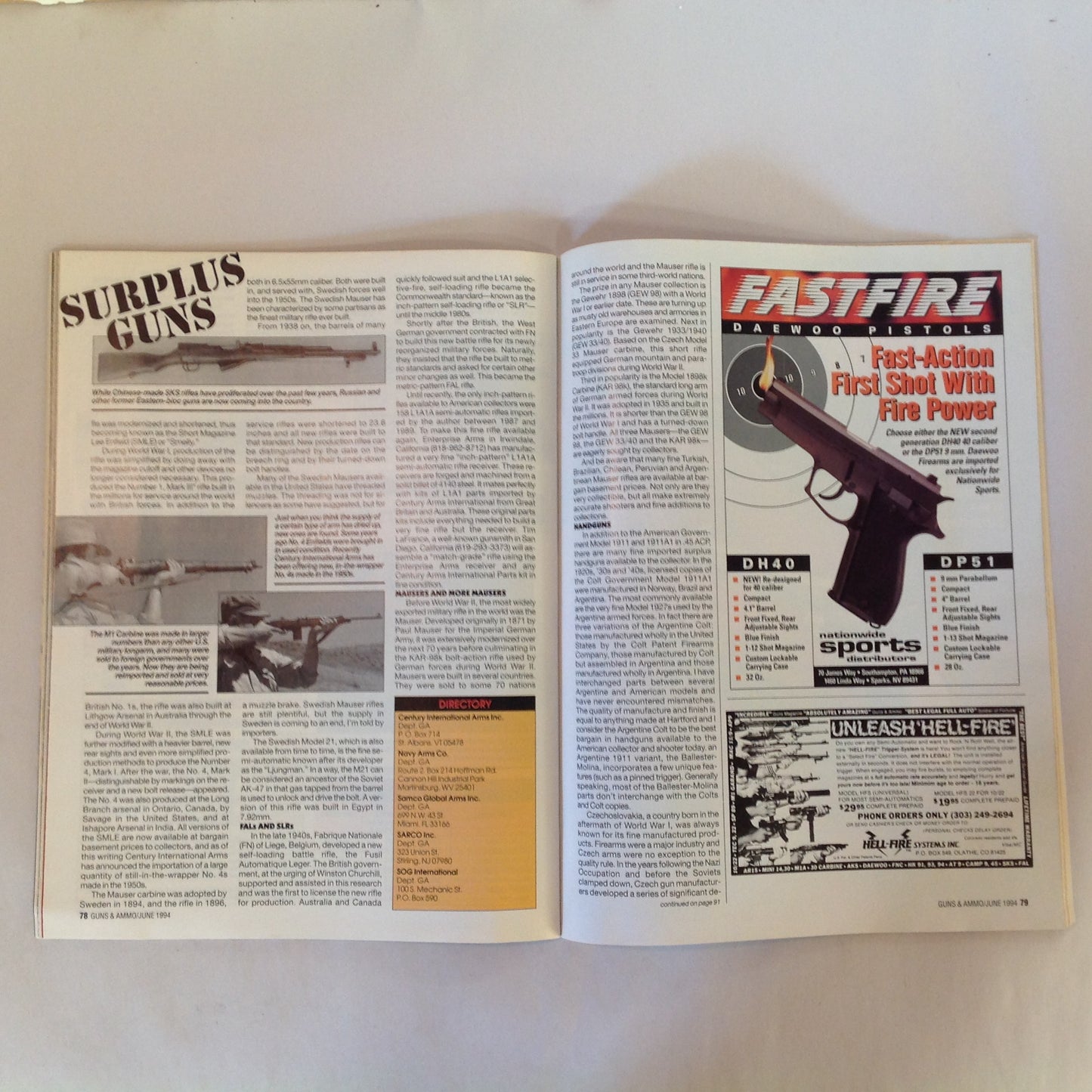Vintage Jun 1994 Guns & Ammo Magazine S&W's Sigma Top Secret Combat Pistol The Real Story