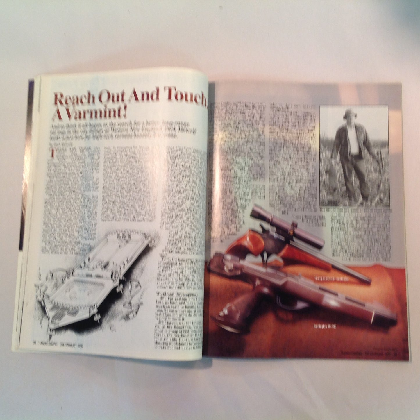 Vintage Jul/Aug 1992 Hand Gunning Magazine Double Take Browning Switchblade BDM Olympic 92 Webley Trench War