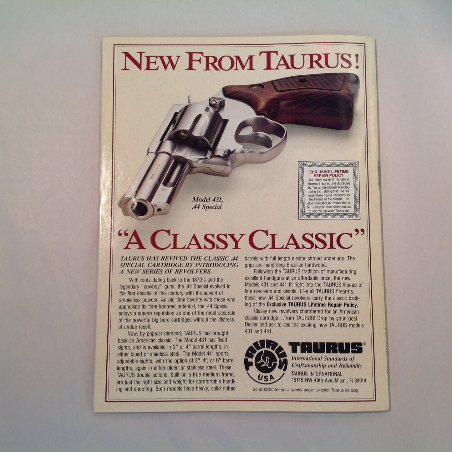 Vintage Jul/Aug 1992 Hand Gunning Magazine Double Take Browning Switchblade BDM Olympic 92 Webley Trench War