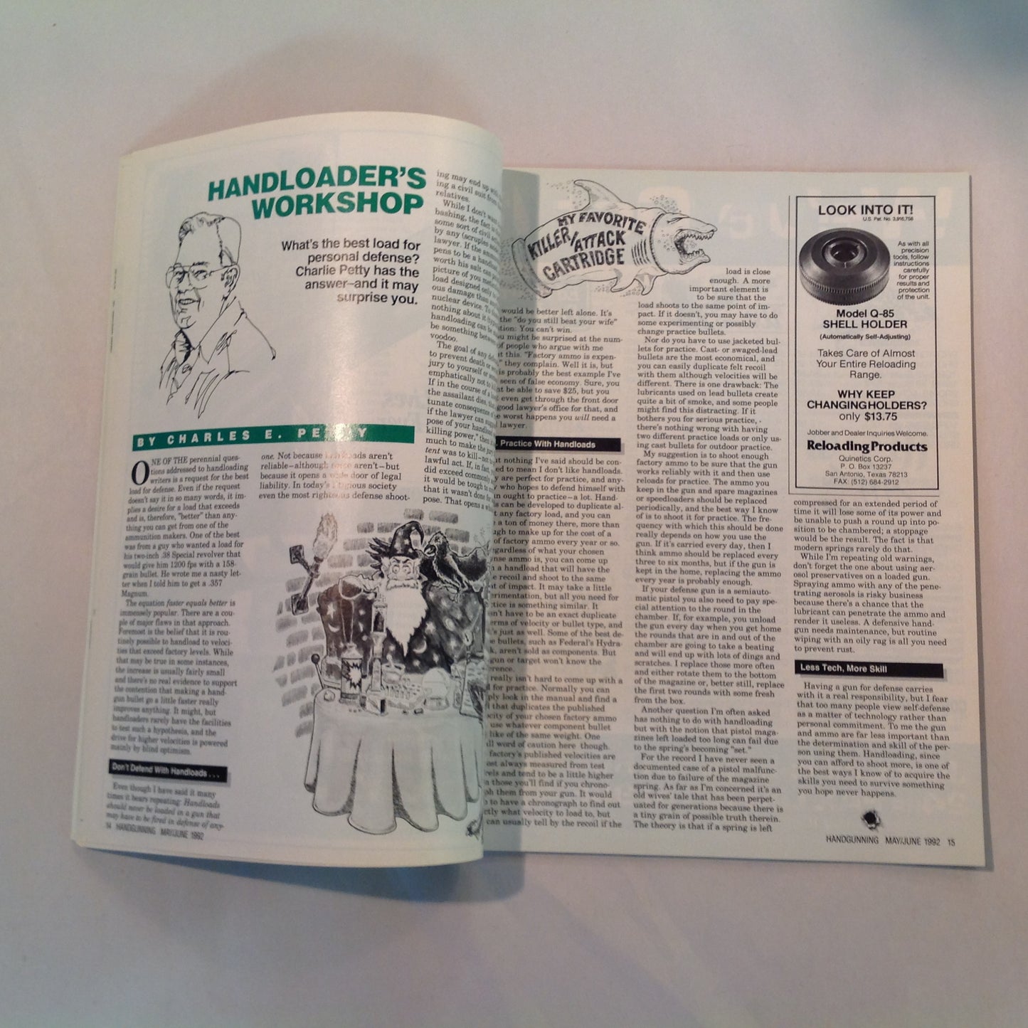Vintage May/Jun 1992 Hand Gunning Magazine Self-Defense Up Close and Personal Civilian Gun Carry? New Defense Guns