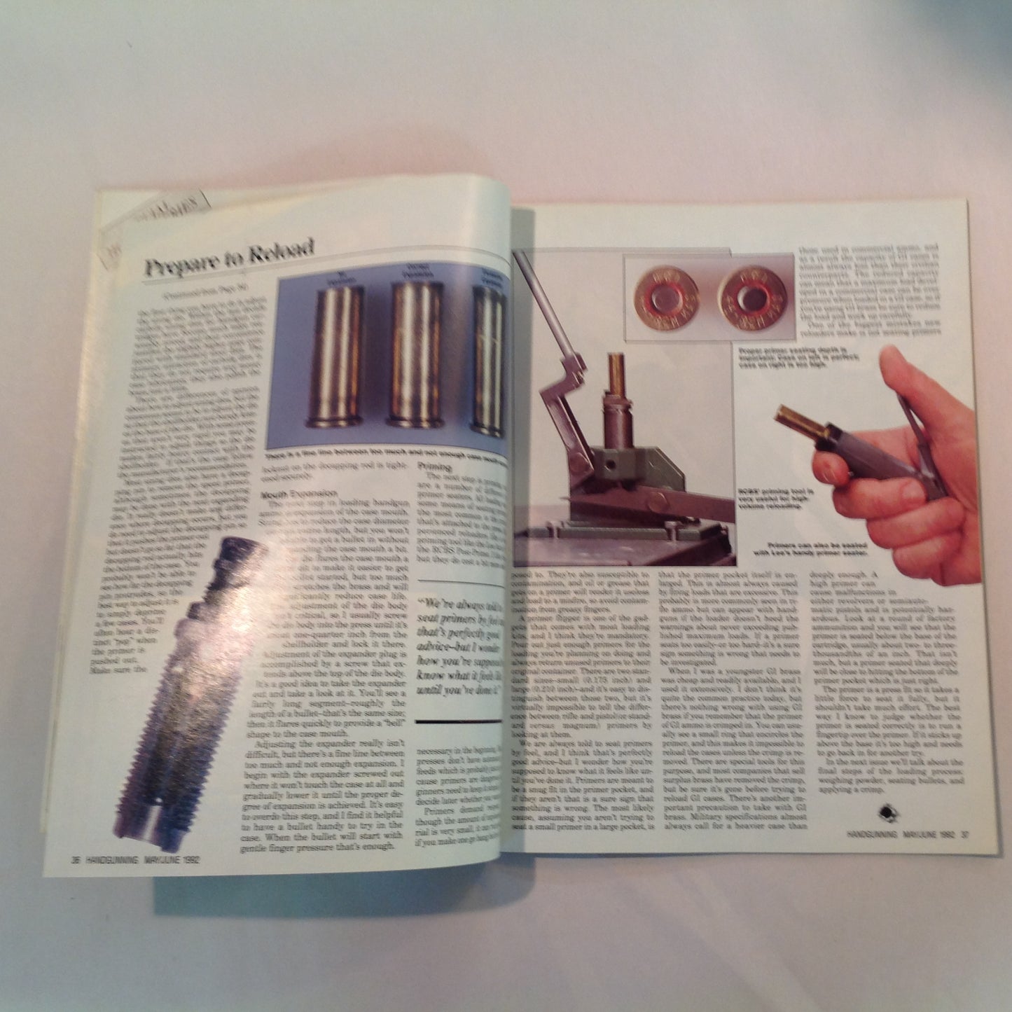 Vintage May/Jun 1992 Hand Gunning Magazine Self-Defense Up Close and Personal Civilian Gun Carry? New Defense Guns