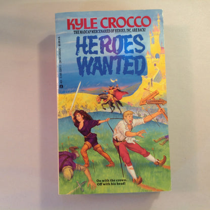 Vintage 1991 2Pc Lot Mass Market Paperbacks Heroes Wanted/Heroes, Inc. Kyle Crocco First Edition