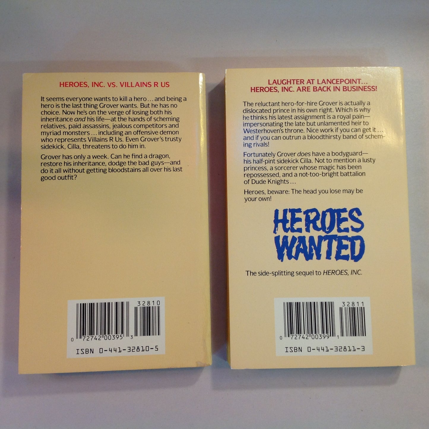 Vintage 1991 2Pc Lot Mass Market Paperbacks Heroes Wanted/Heroes, Inc. Kyle Crocco First Edition