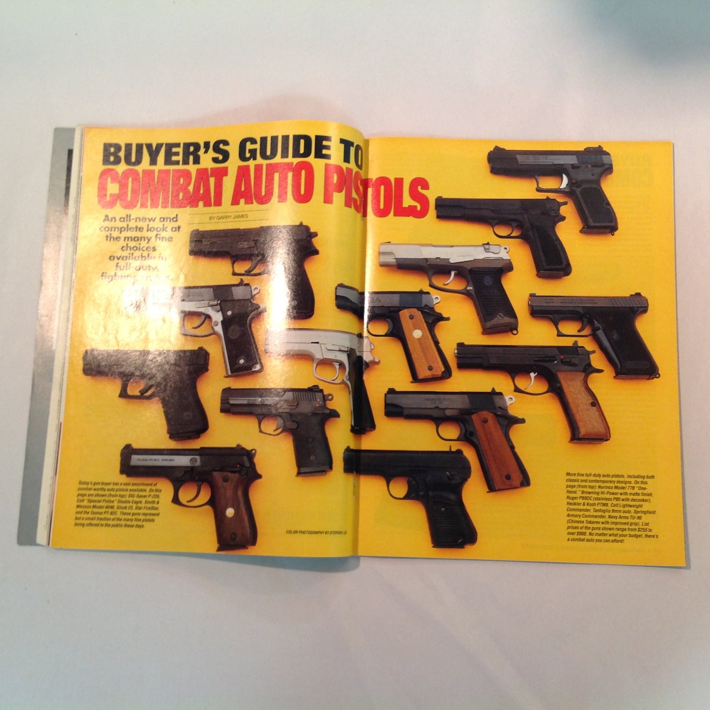 Vintage Oct 1991 Handguns For Sport and Defense Magazine All New & Complete Buyer's Guide Combat Auto Pistols