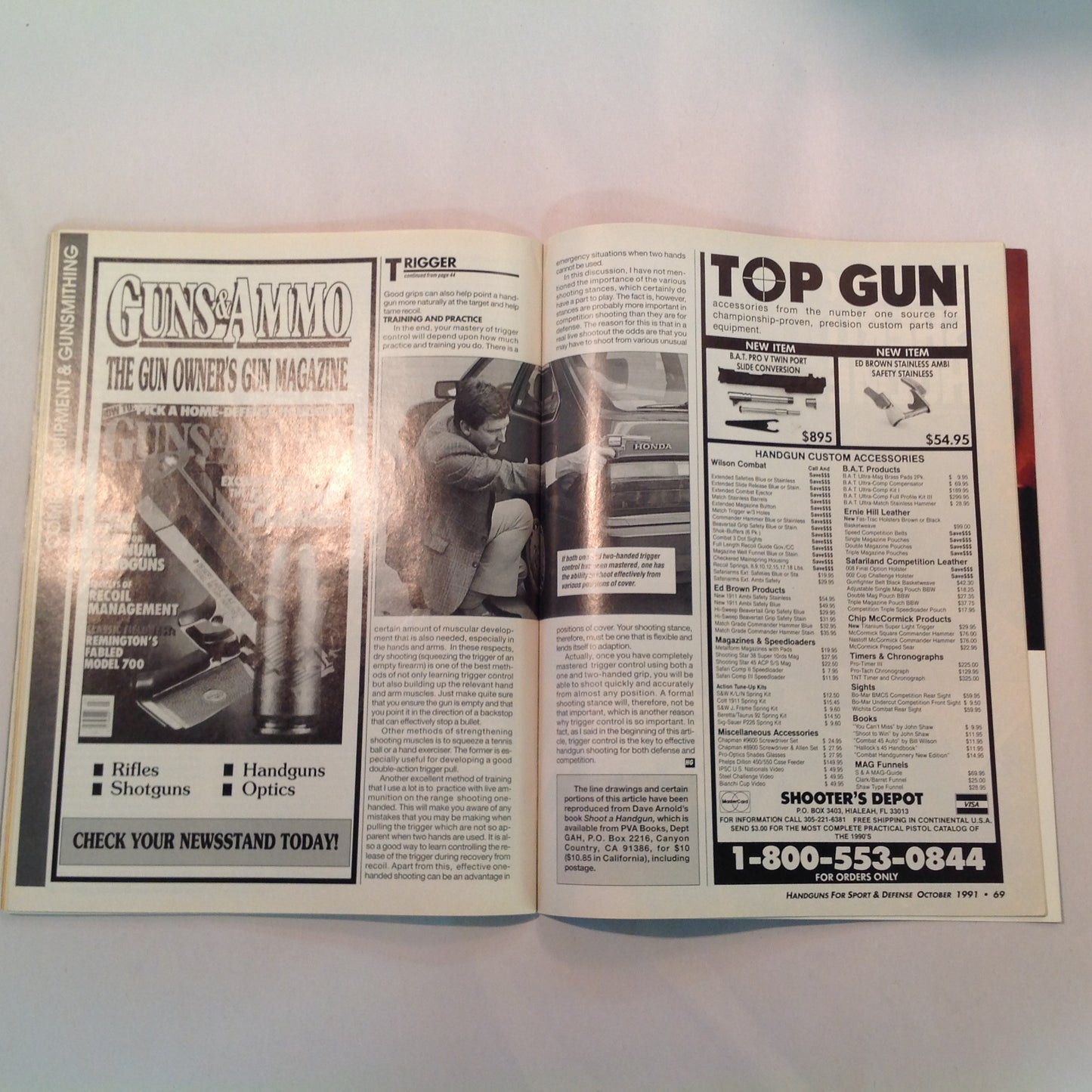Vintage Oct 1991 Handguns For Sport and Defense Magazine All New & Complete Buyer's Guide Combat Auto Pistols