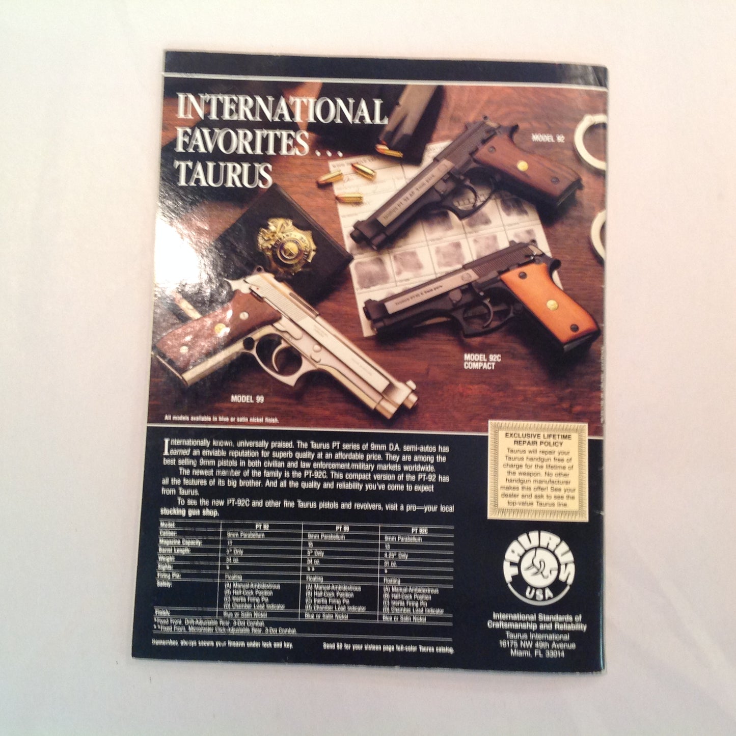 Vintage Oct 1991 Handguns For Sport and Defense Magazine All New & Complete Buyer's Guide Combat Auto Pistols