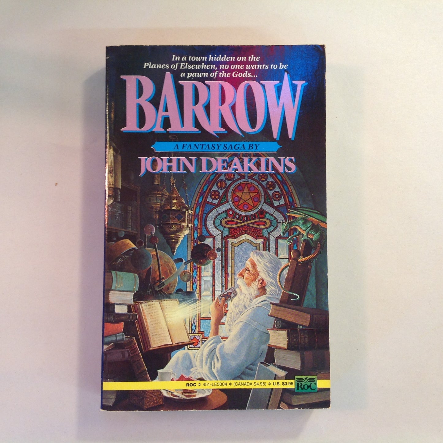 Vintage 1990 Mass Market Paperback Barrow: A Fantasy Saga John Deakins First Edition