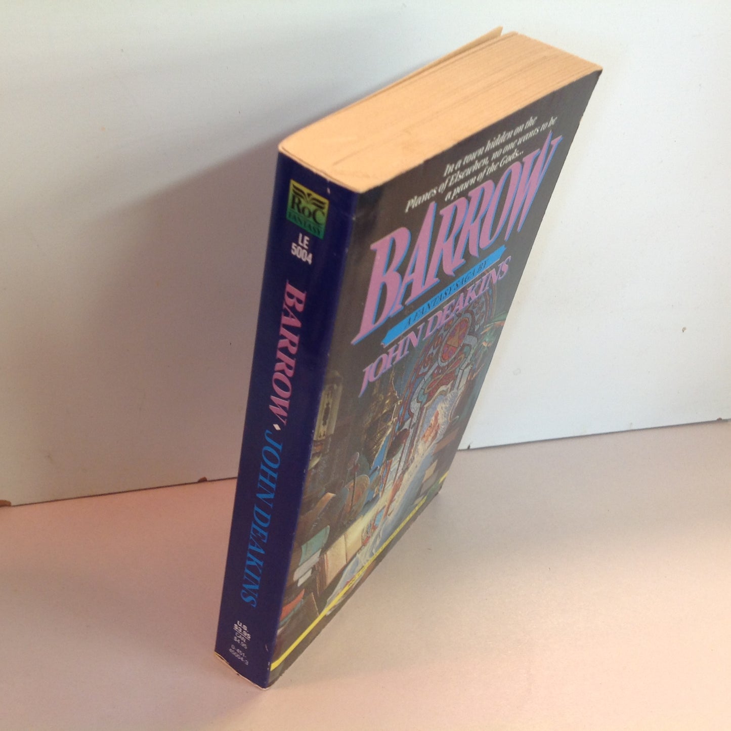 Vintage 1990 Mass Market Paperback Barrow: A Fantasy Saga John Deakins First Edition