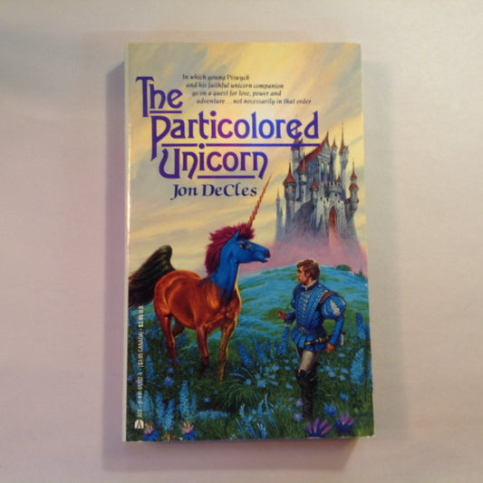 Vintage 1987 Mass Market Paperback The Particolored Unicorn Jon DeCles First Edition