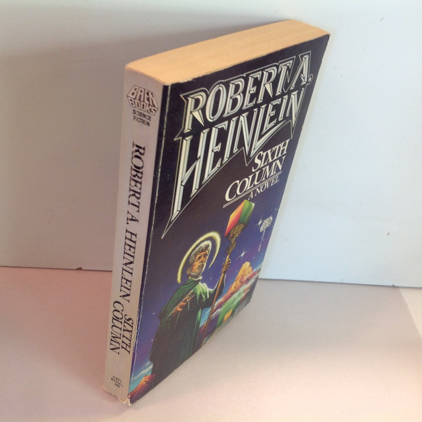 Vintage 1988 Mass Market Paperback Sixth Column: A Novel Robert A. Heinlein Baen First