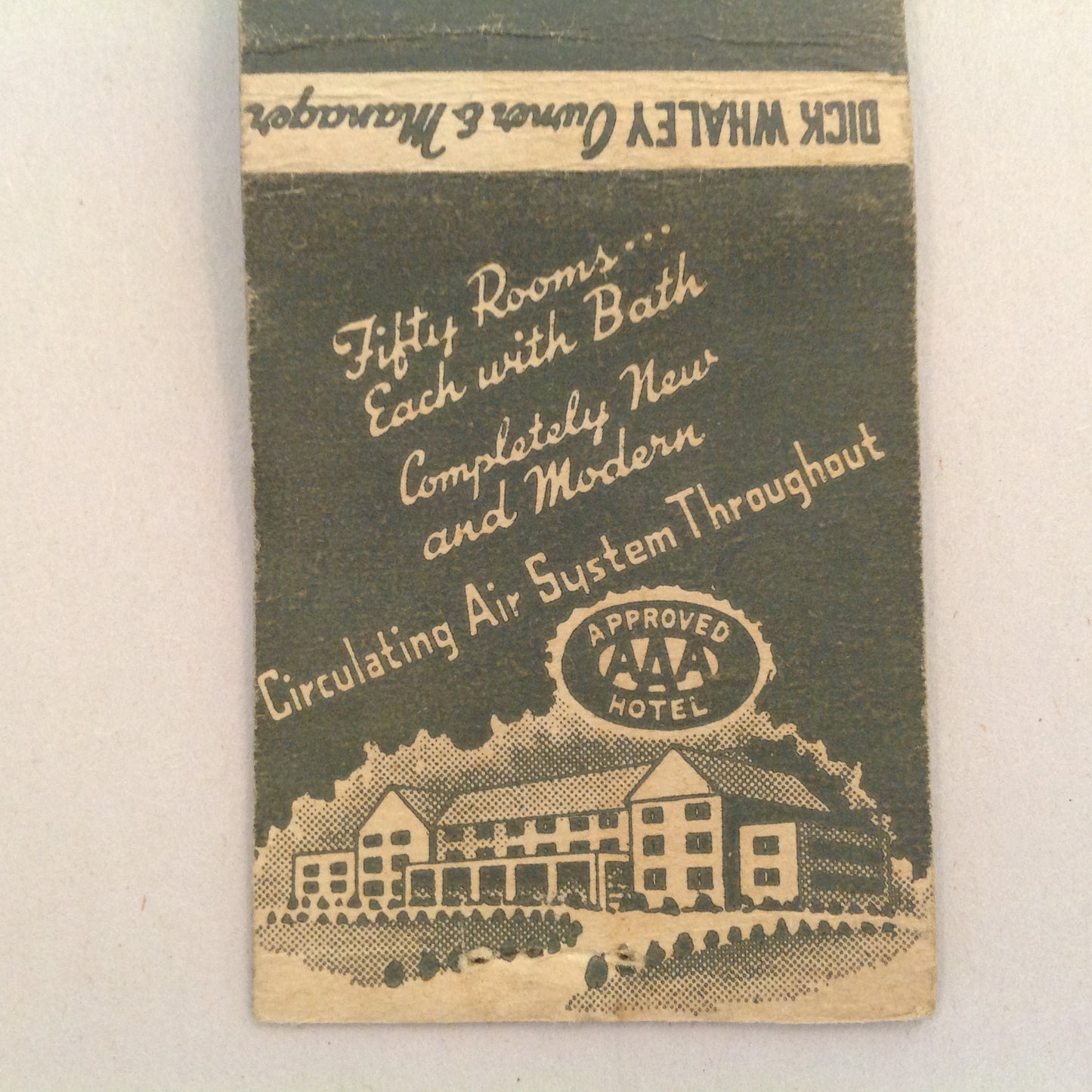 Vtg Matchbook Cover Hotel Greystone Gatlinburg Tennessee Dick Whaley Smokey Mts