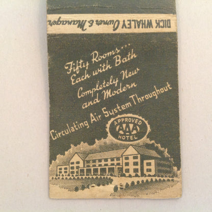 Vtg Matchbook Cover Hotel Greystone Gatlinburg Tennessee Dick Whaley Smokey Mts