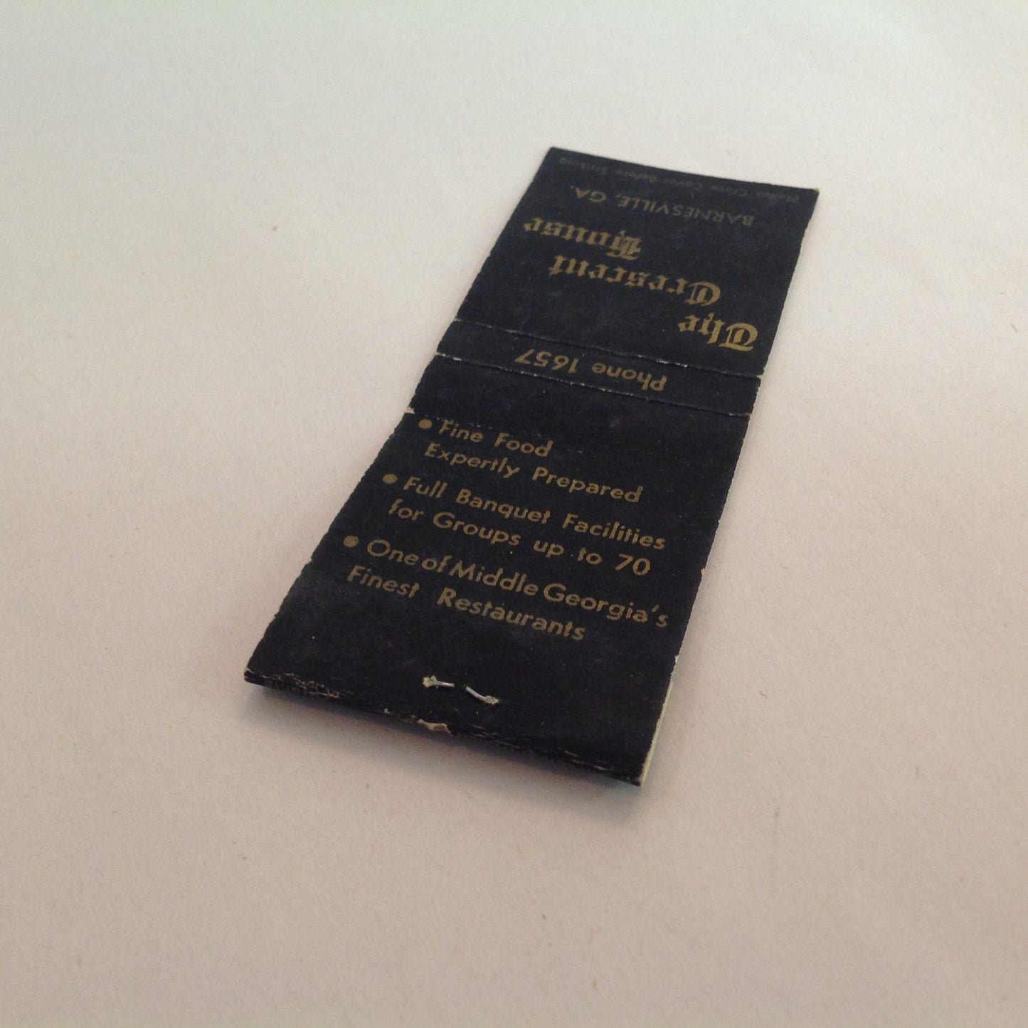 Vintage Matchbook Cover The Crescent House Middle Georgia's Finest Barnesville GA