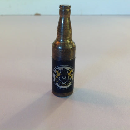 Vintage 1940's KEM Novelty Beer Bottle Lighter Unused Unfired Royal Amber Herald Rampant Lions