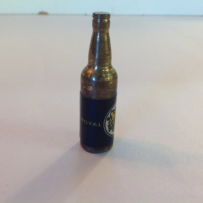 Vintage 1940's KEM Novelty Beer Bottle Lighter Unused Unfired Royal Amber Herald Rampant Lions