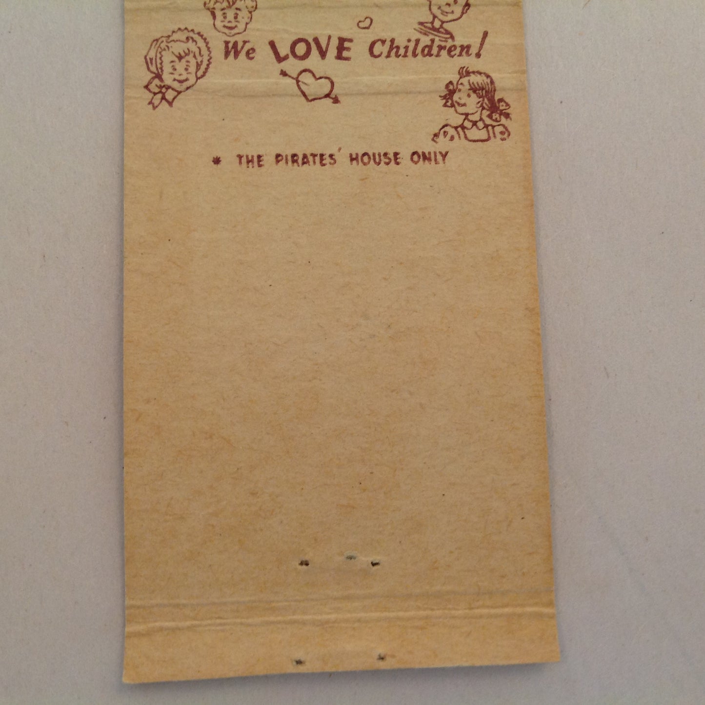 Vintage Matchbook Cover Herb & Jim's Restaurants Matchless Friends Harvest Pirates