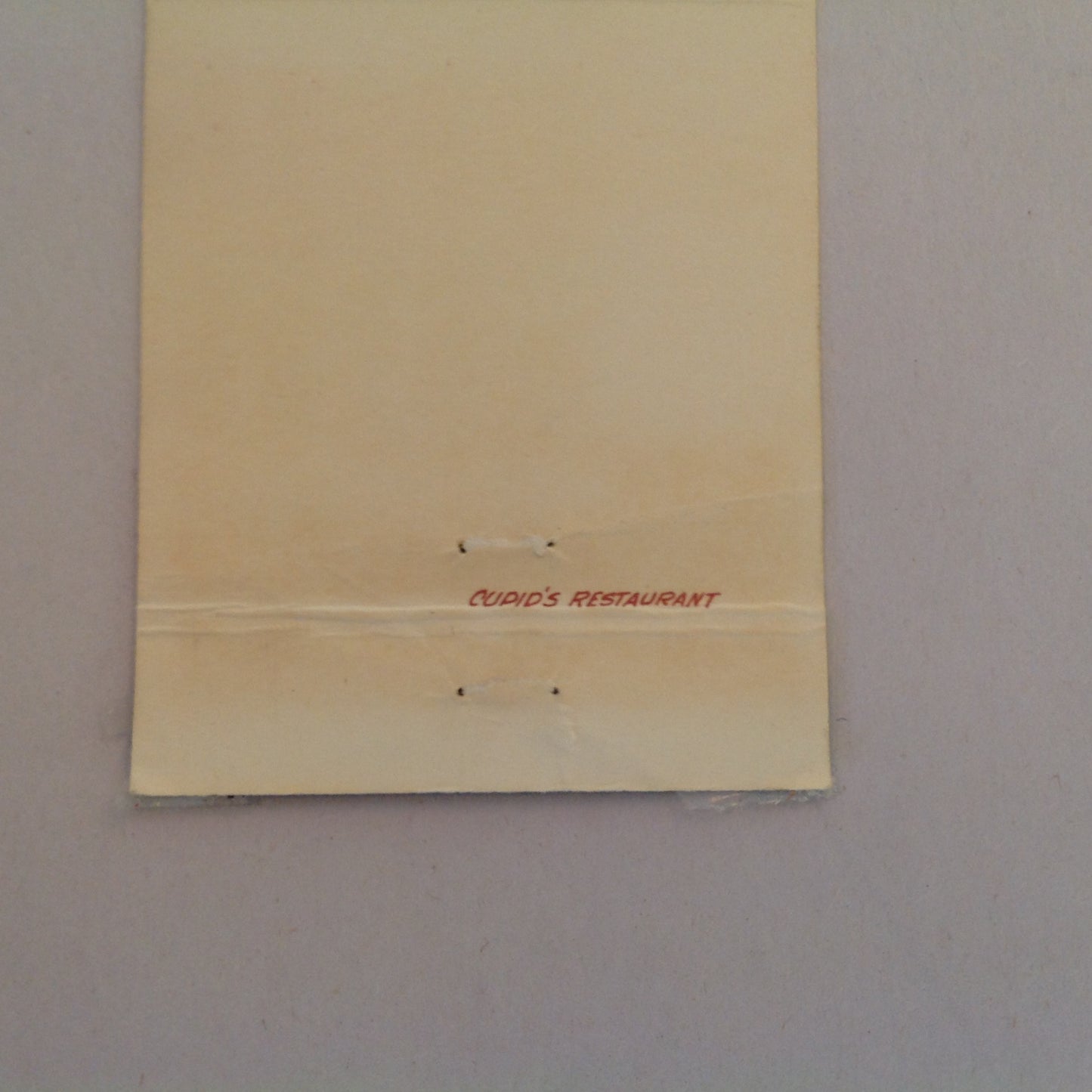 Vintage Matchbook Cover Cupid's Restaurant Detroit 13 Visit Our New Western Room MI