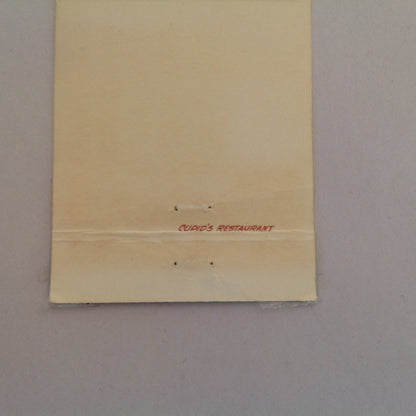 Vintage Matchbook Cover Cupid's Restaurant Detroit 13 Visit Our New Western Room MI