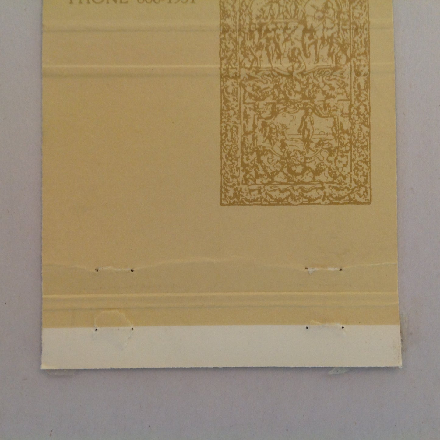 Vtg Matchbook Cover The Bronze Door Restaurant Kercheval Grosse Pointe Farms MI