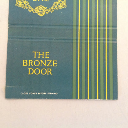 Vtg Matchbook Cover The Bronze Door Restaurant Kercheval Grosse Pointe Farms MI