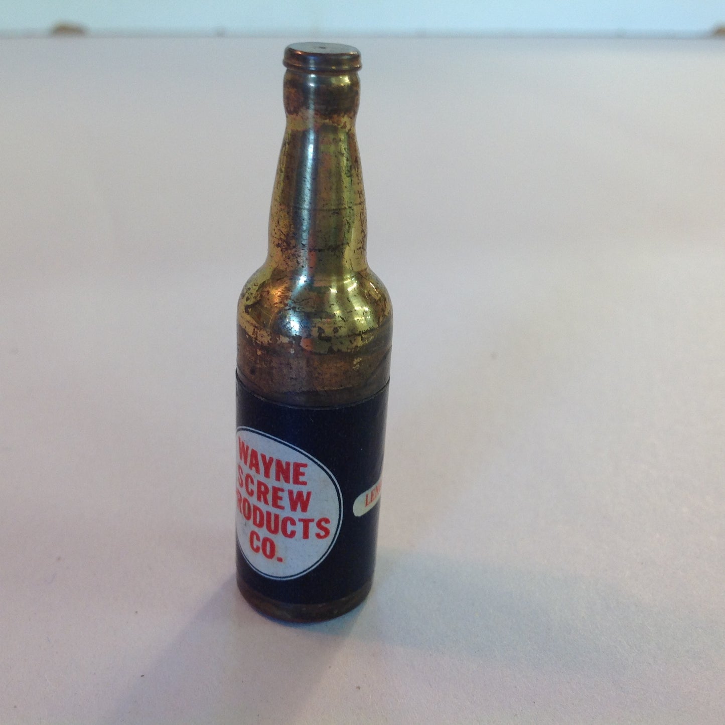 Vintage 1940's KEM Novelty Beer Bottle Lighter Unused Unfired Wayne Screw Products Co