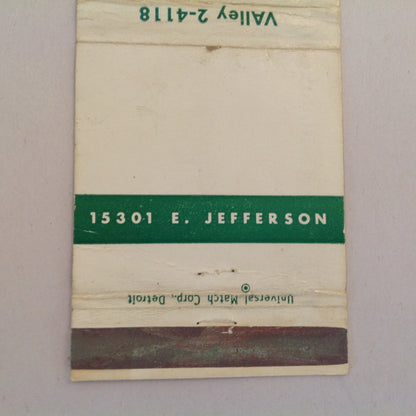 Vintage Matchbook Cover Al Green's Restaurant Grosse Pointe Michigan Jefferson