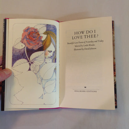 Vintage 1969 Hardcover Gift Book How Do I Love Thee? Beautiful Love Poems of Yesterday and Today Hallmark Books