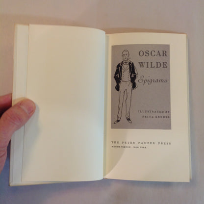 Vintage 1960 Hardcover Gift Book Oscar Wilde: Epigrams Peter Pauper Press