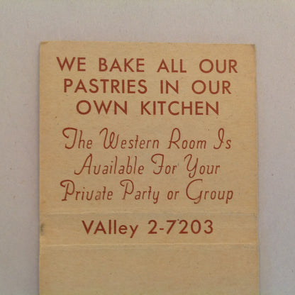 Vintage Matchbook Cover Cupid's Restaurant Detroit 13 Visit Our New Western Room MI
