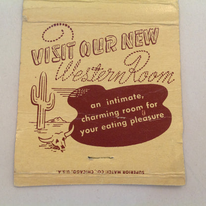 Vintage Matchbook Cover Cupid's Restaurant Detroit 13 Visit Our New Western Room MI