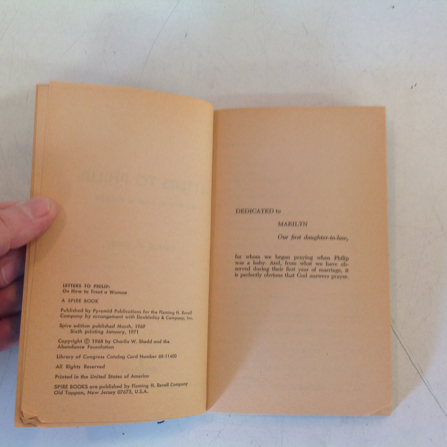 Vintage 1971 Mass Market Paperback Letters to Phillip On How to Treat a Woman Charlie Shedd