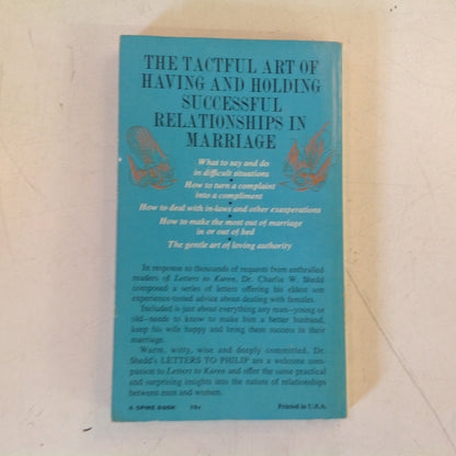 Vintage 1971 Mass Market Paperback Letters to Phillip On How to Treat a Woman Charlie Shedd