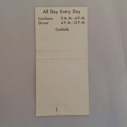 Vintage Matchbook Cover Win Schuler's Dining In Michigan Marshall St. Joe Jackson MI
