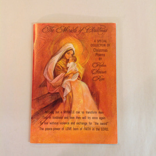 Vintage 1976 Gibson Greeting Cards Holiday Booklet The Miracle of Christmas: A Special Collection of Christmas Poems by Helen Steiner Rice