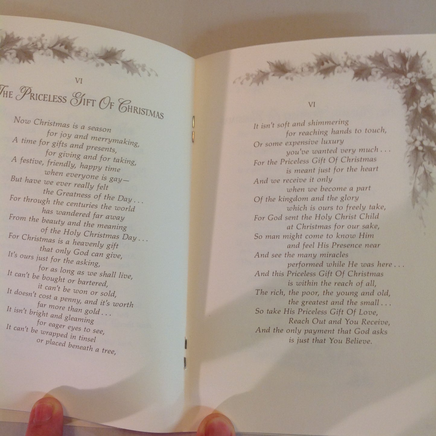 Vintage 1976 Gibson Greeting Cards Holiday Booklet The Miracle of Christmas: A Special Collection of Christmas Poems by Helen Steiner Rice