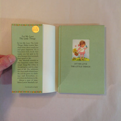 Vintage 1971 Hardcover Gift Book Let Me Love the Little Things Helen Lowrie Marshall