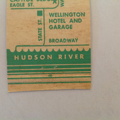 Vintage Matchbook Cover Hotel Wellington Albany New York Garage-IN Hospitality