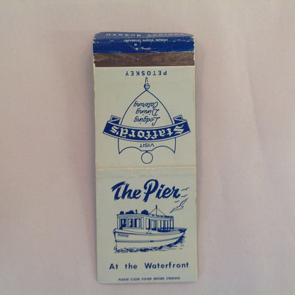 Vintage Matchbook Cover The Pier Stafford's Lodging Dining Catering Petoskey MI