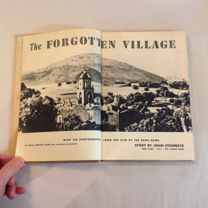 Vintage 1941 Hardcover The Forgotten Village John Steinbeck Motion Picture Tie-In