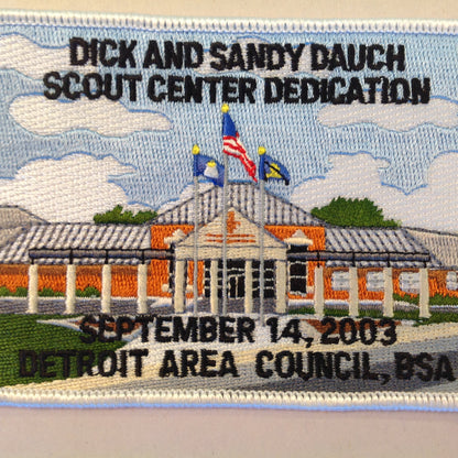 Vintage Boys Scouts of America BSA 2003 Dick and Sandy Dauch Scout Center Dedication Patch