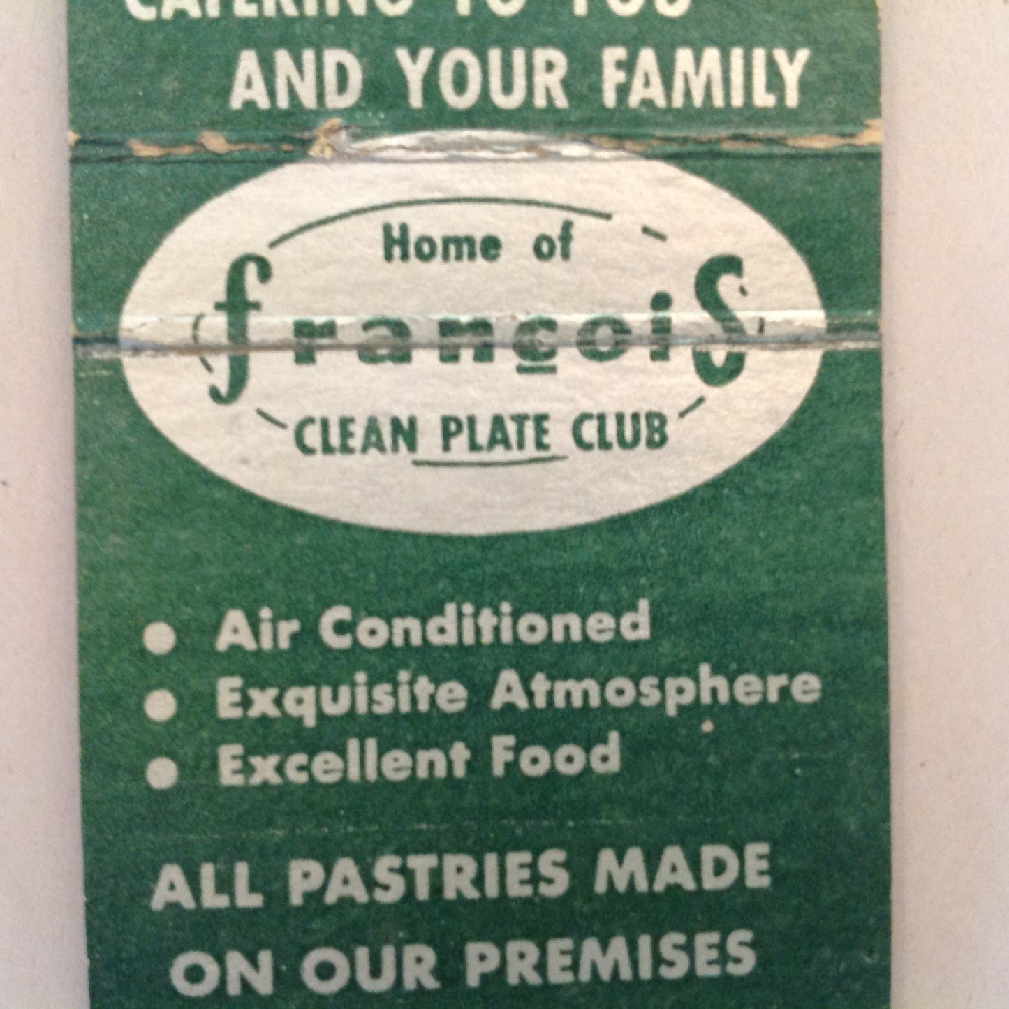 Vintage Matchbook Cover Francois Fireplace Grosse Pointe Institution Mack Avenue MI