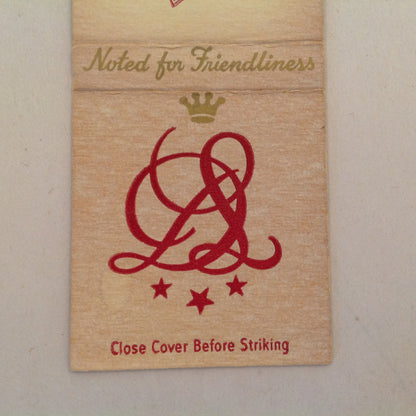 Vintage Matchbook Cover Detroit-Leland Hotel Noted for Friendliness Grenadier Room
