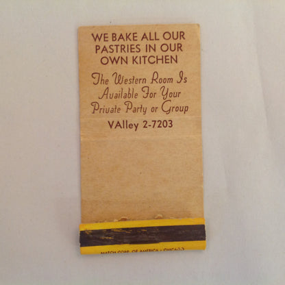 Vintage Matchbook Cover Cupid's Restaurant Detroit 13 Visit Our New Western Room MI