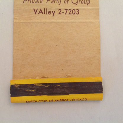 Vintage Matchbook Cover Cupid's Restaurant Detroit 13 Visit Our New Western Room MI