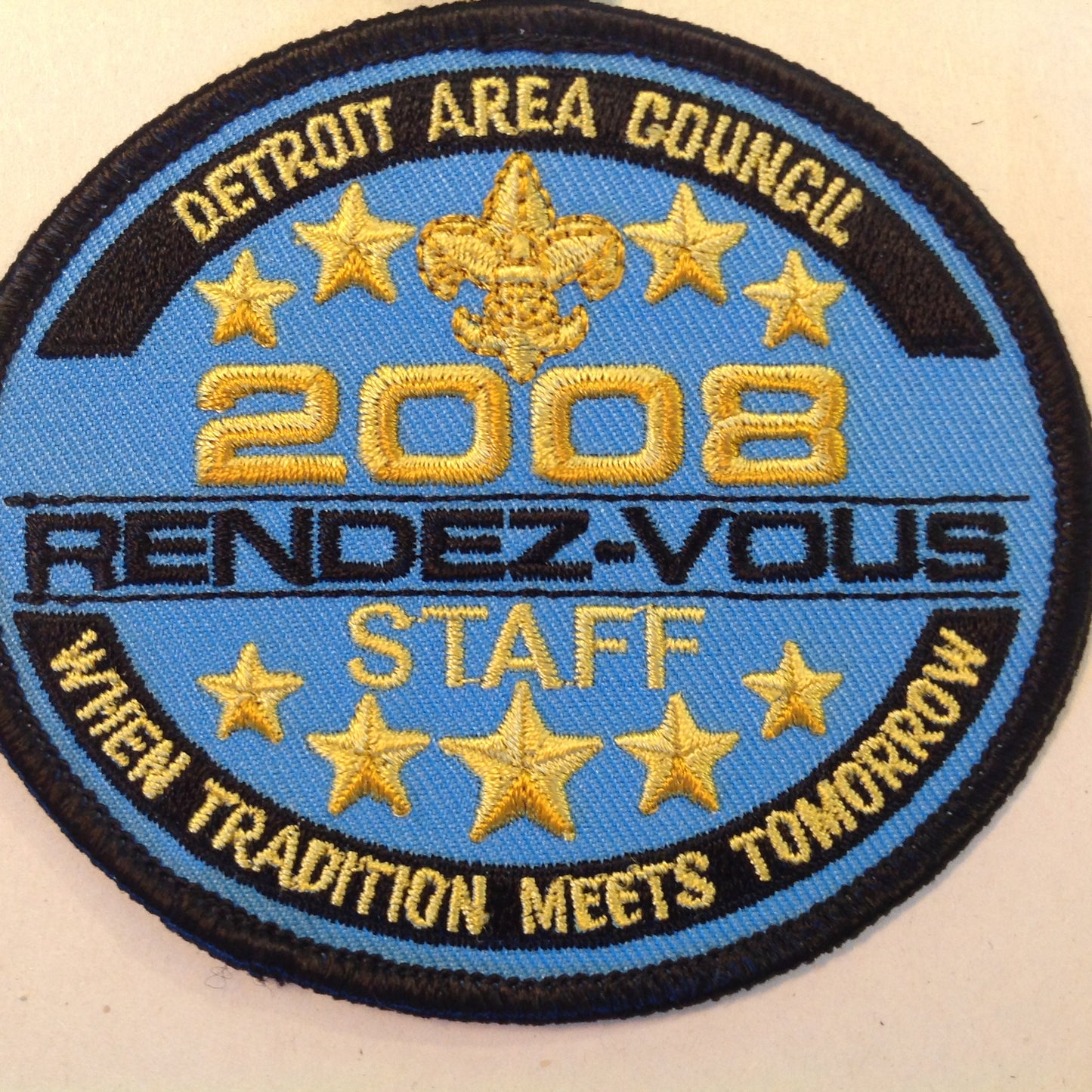 2008 Boy Scouts of America BSA Patch Detroit Area Council Rendez-Vous Staff DAC